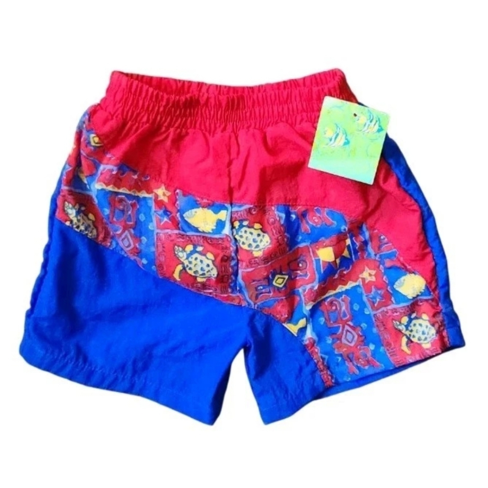 Pacific Connection 24M Swim Trunks Shorts Vtg Hawaii 90s Y2K Kid Baby Clothes 2T
